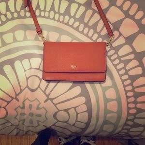 Orange Michael Kors clutch